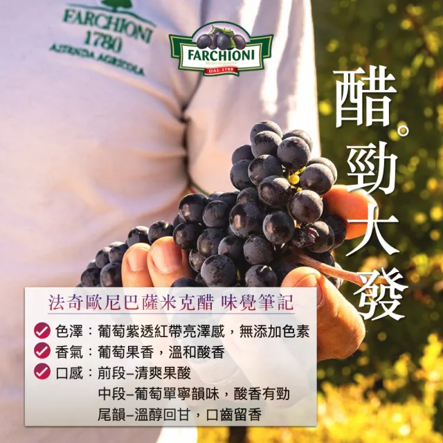 【法奇歐尼】義大利IGP認證巴薩米克醋250ml (迷你紫瓶/無添加色素/BRC.IFS食安認證/全素食)