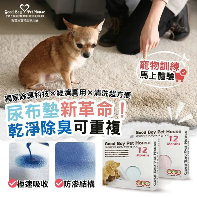 【GBPH 好寶貝】寵物除臭防護尿布墊 L-70x100cm(破壞隱形有害因子/鎖水/耐抓咬/重複使用/兔、犬、鳥、貓)