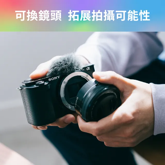 【SONY 索尼】ZV-E10K Vlog相機 GP-VPT3手持握把組--公司貨 保固18+6個月