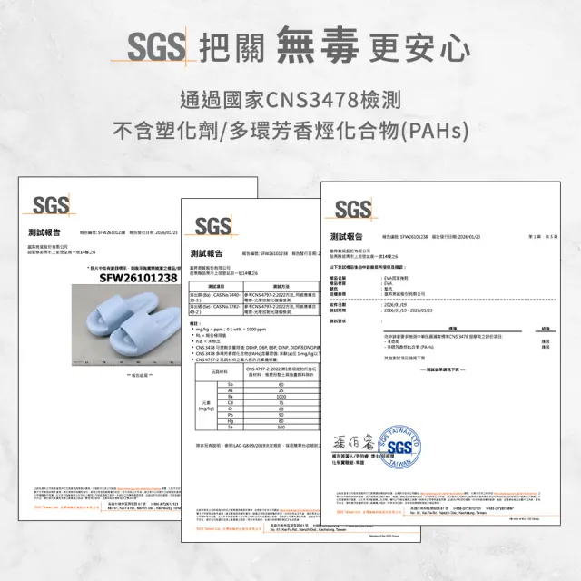 【mo select】EVA雲朵防滑厚底拖鞋 二入組(厚底減壓/室內拖鞋/室外拖鞋/玩水/踩屎感/mo選)
