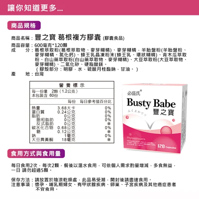 【草本之家】豐之寶葛根加強版3入組(120粒/入)(羊胎盤.蜂王乳.白高顆.山藥.青木瓜)