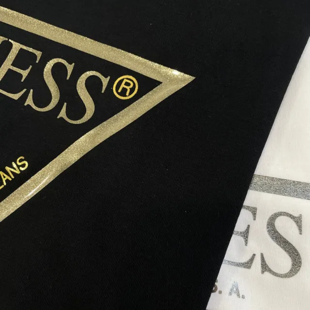 【GUESS】GUESS 短袖 經典 倒三角 大LOGO 短T 黑色 白色 粉色 韓國貨 情侶