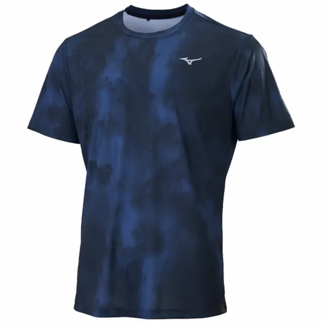 【MIZUNO 美津濃】短袖上衣 男 訓練 慢跑 吸濕排汗 抗UV 藍 J2TAD50315