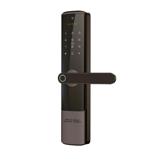 【HITACHI 日立】指紋五合一智慧電子鎖/門鎖 (福利品/含基本安裝/指紋/卡片/密碼/鑰匙/app) HIT-FP10-T