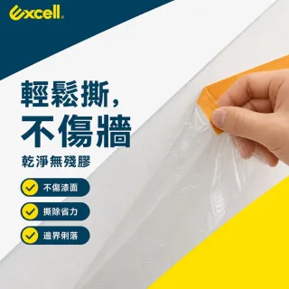 【Excell.tw】遮蔽防塵膜 55cm寬20M長｜靜電自動吸附不掉落 防水防污無痕撕 裝修清潔全方位防護