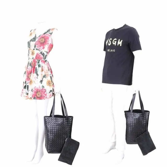 【BOTTEGA VENETA 寶緹嘉】BV Intrecciato 小牛皮編織直立式肩背托特包(附萬用包/黑色)