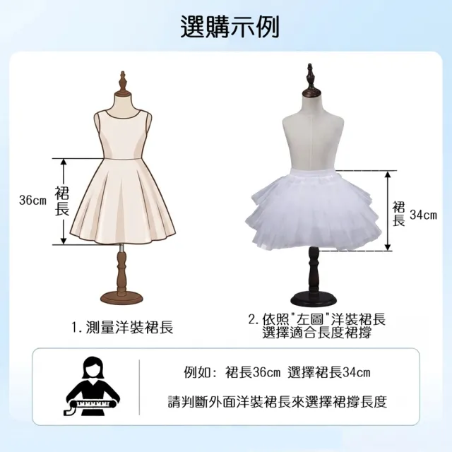 【橘魔法】3層硬紗短裙撐 澎澎裙（此為裙撐非單穿） 女童 兒童 童裝 蓬蓬裙 禮服 婚禮花童 紗裙 兒童裙撐