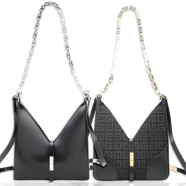【GIVENCHY 紀梵希】CUT OUT 字母鍊帶肩背/斜背包(2款可選)