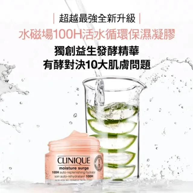 【CLINIQUE 倩碧】水磁場保濕大容量盲盒限定組(水磁場100H活水循環保濕凝膠75ml+30ml)