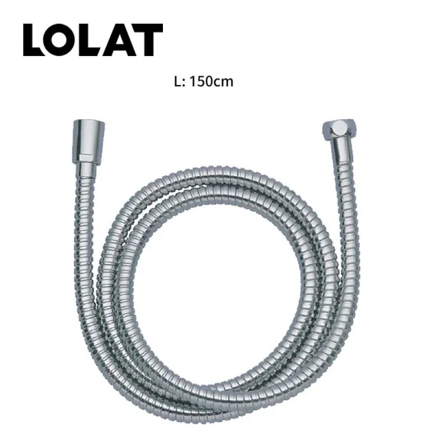 【LOLAT 羅力】租屋必備 三段式大面板蓮蓬頭+軟管HS337+OS230(不含安裝)