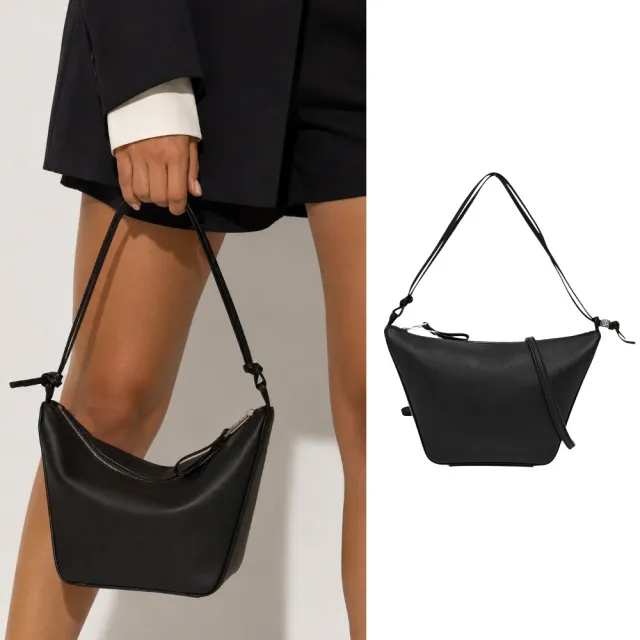 【LOEWE 羅威】LOEWE Hammock Hobo 棕褐色/黑色/酒瓶綠 迷你吊床 流浪包 斜背包『entrupy安心購』