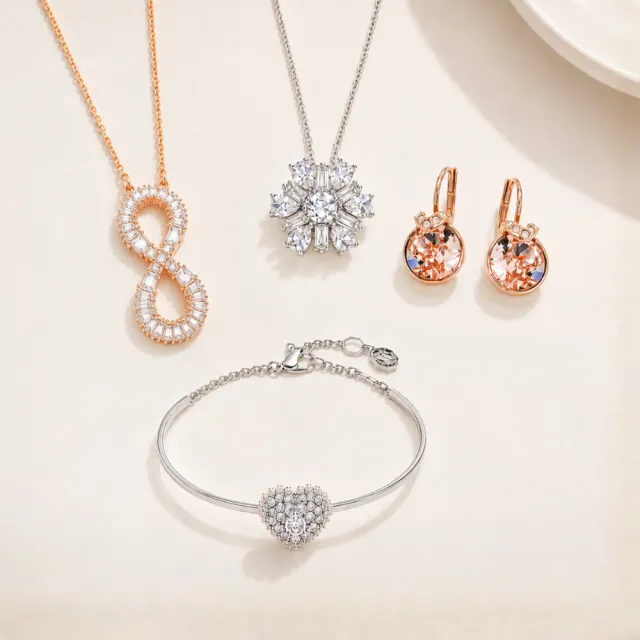【SWAROVSKI 施華洛世奇】璀璨水晶項鍊/耳環/手鍊 (多款任選)｜七夕情人節 送禮