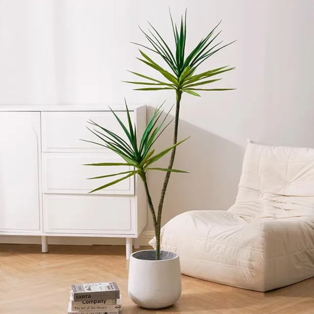 【諾必行】140cm仿真綠植龍血樹 落地龍舌蘭盆栽 仿生植物 仿生假樹 落地植物擺件 假花樹
