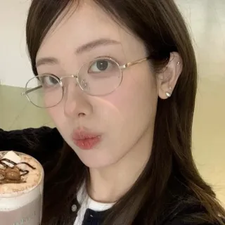 【LEESA】文青眼鏡\眼鏡架\橢圓框眼鏡\眼鏡\穿搭配件\小框眼鏡\素顏眼鏡\眼鏡框\金屬眼鏡\金屬