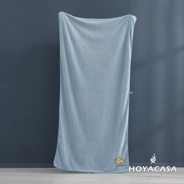 【HOYACASA  禾雅寢具】史努比聯名系列-兩用刺繡抱枕吸水浴巾組-胡士托款
