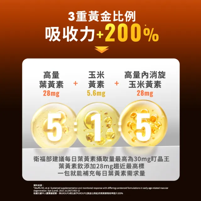 【EatBLISS 益比喜】盯晶王金盞花葉黃素飲4入組(葉黃素28mg 內消旋玉米黃素 藍光專利 花青素)