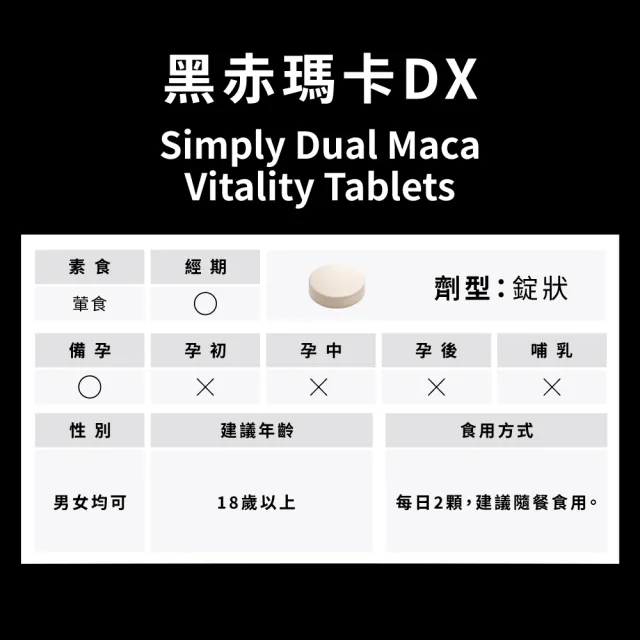 【Simply 新普利】黑赤瑪卡DX錠 30顆x2盒(日本製造.鋅.黑瑪卡.精胺酸.酵母鋅.南瓜子.紅瑪卡.男性保健)