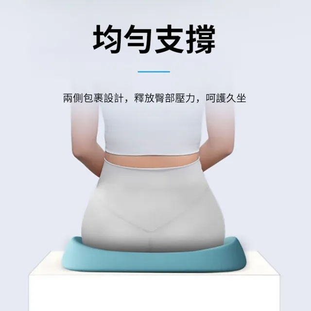 【ANTIAN】人體工學分區減壓 記憶棉涼感坐墊 辦公室椅墊 凳子棉墊 美臀墊 屁股墊 痔瘡墊 褥瘡墊