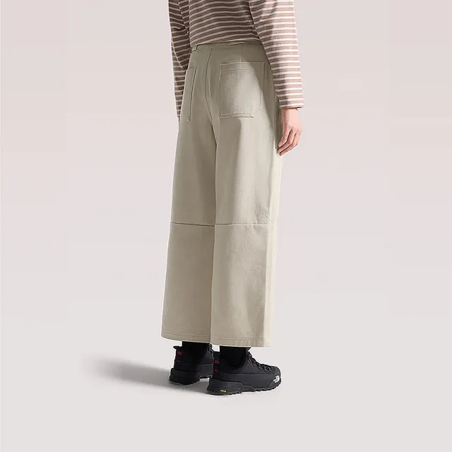 【The North Face】北臉 長褲 女 休閒褲 W PINECREST WIDE LEG PANT 灰褐 NF0A8KFKN7J
