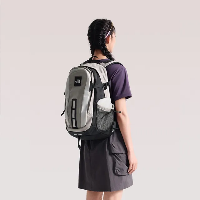 【The North Face】北臉 後背包 運動包 書包 旅行包 大容量 雙層 HOT SHOT SE 灰 NF0A3KYJY24