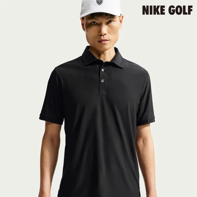 【NIKE GOLF】Nike 量身打造的特殊機能 男款 Dri-FIT 高爾夫球衫 黑色(IB0206-010)
