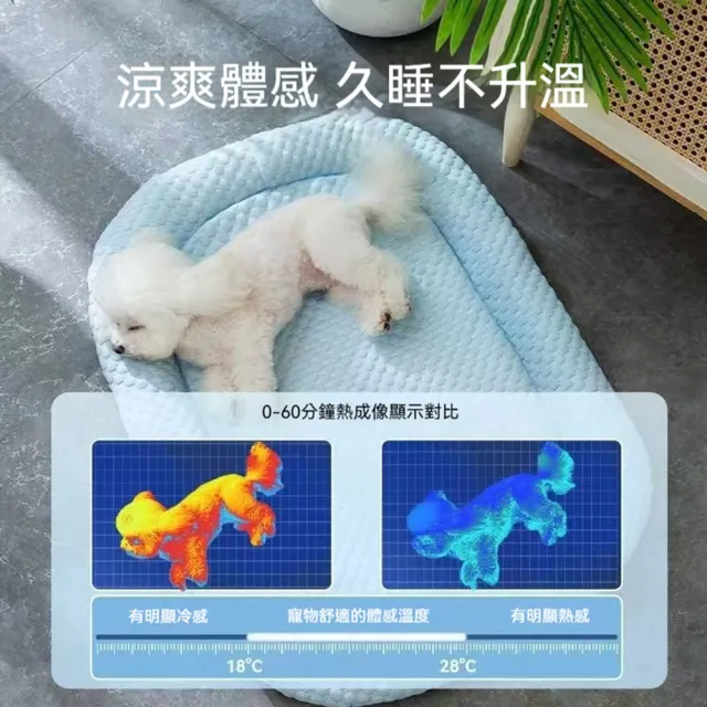 【Quality 聚家】貓窩 寵物冰墊 狗狗墊子 75*55cm 建議20kg內 寵物趴趴墊 狗窩軟墊 四季通用