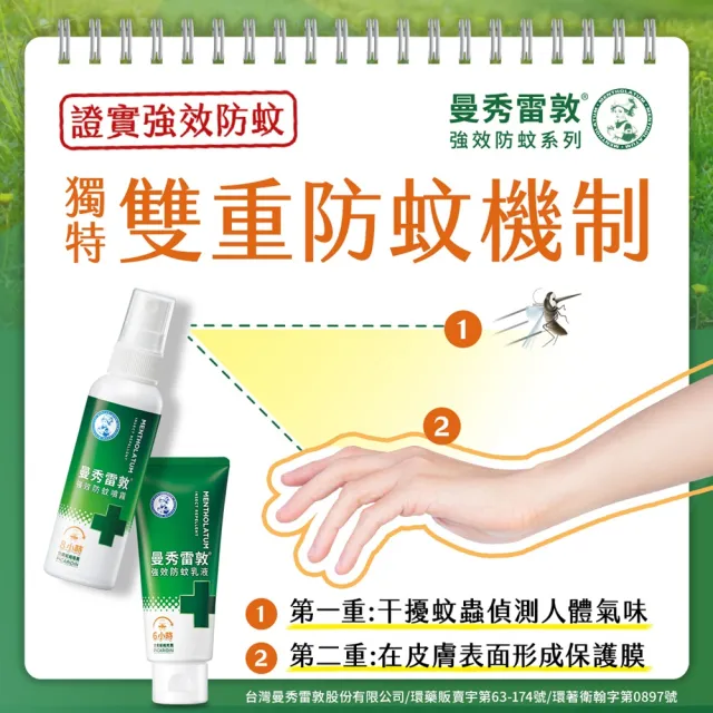【曼秀雷敦】派卡瑞丁強效防蚊噴霧 60ml 2入+120 ml 1入(世衛推薦 防蚊神器 小黑蚊)