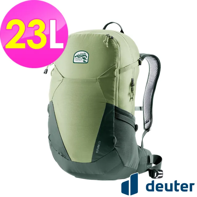 【deuter】xATUNAS歐都納/聯名款-FUTURA透氣網架背包(3400121A綠/休閒旅遊/旅行/登山健行)