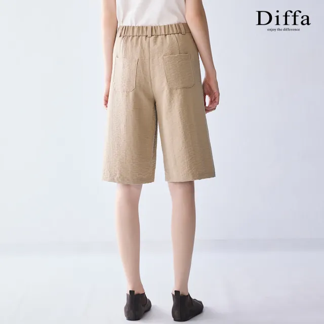 【Diffa】後腰鬆緊造型短褲-女