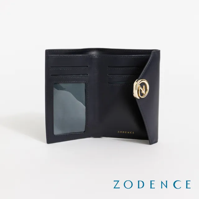 【ZODENCE 佐登司】FOLIA雙面牛皮不對稱中夾-多色 (皮夾/女夾)