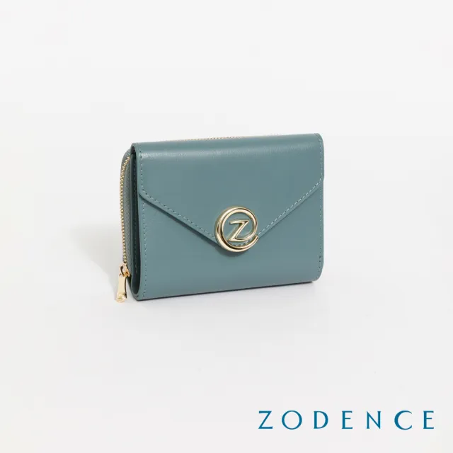 【ZODENCE 佐登司】FOLIA雙面牛皮附零錢袋短夾-多色 (皮夾/女夾)
