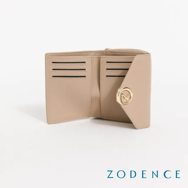 【ZODENCE 佐登司】FOLIA雙面牛皮附零錢袋短夾-多色 (皮夾/女夾)