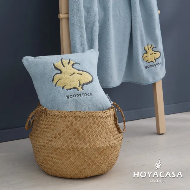 【HOYACASA  禾雅寢具】史努比聯名系列-兩用刺繡抱枕吸水浴巾組-胡士托款  速達