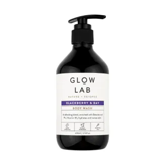 澳洲 GLOW LAB 植物精油沐浴露 400ml (佛手柑橘 椰子檀香 黑莓月桂葉) 保濕