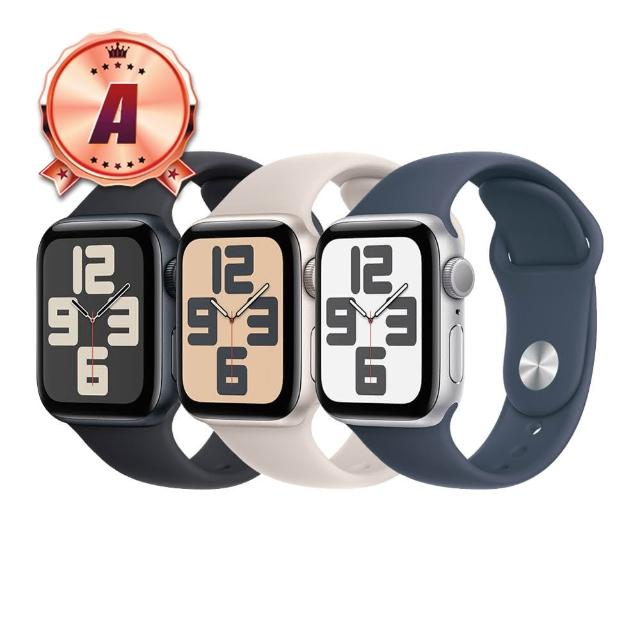 【Apple】A級福利品 Apple Watch SE 2 GPS 40mm(鋁金屬錶殼搭配副廠錶帶+100%電池)