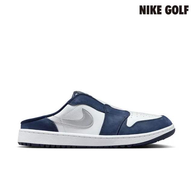 【NIKE GOLF】Air Jordan Mule 高爾夫鞋 白色/午夜藍/金屬銀色(FJ1214-102)