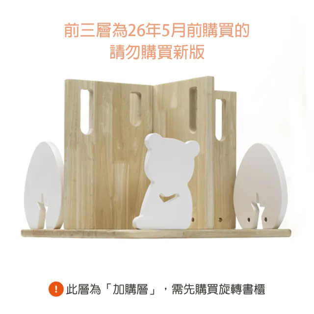 【愛兒館】閱讀森林旋轉書櫃-第四層台灣黑熊(26年9月新版 水性漆)(兒童書櫃 兒童收納 收納櫃)