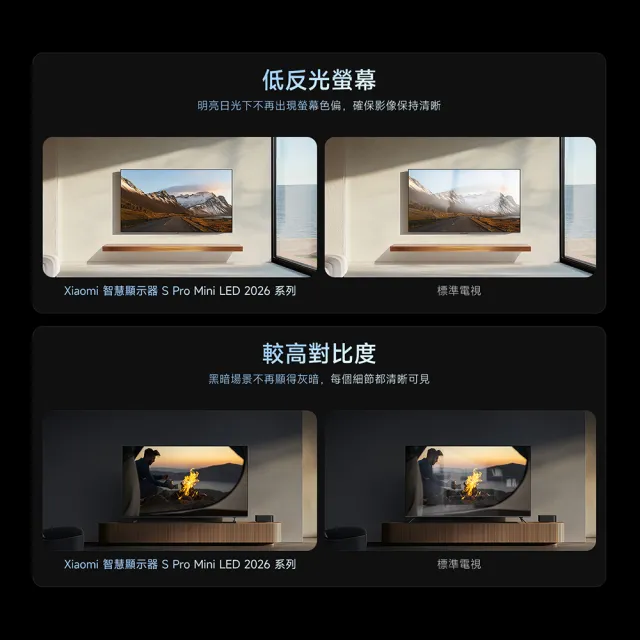 【小米】家電快配★Xiaomi 65型 4K Mini LED 144Hz GoogleTV智慧聯網顯示器(S Pro Mini 65 2026)