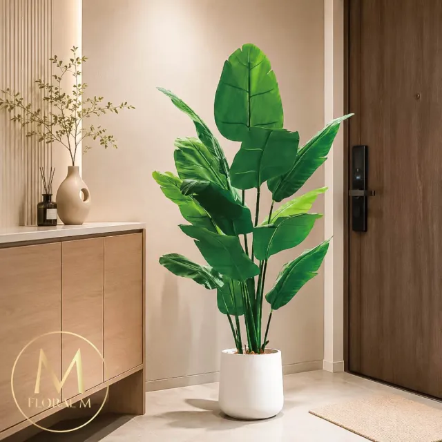 【Floral M】招財納福天堂鳥170cm大型仿真植栽(贈花盆)(仿真樹/免澆水/室內佈置/居家裝飾/招財擺設)