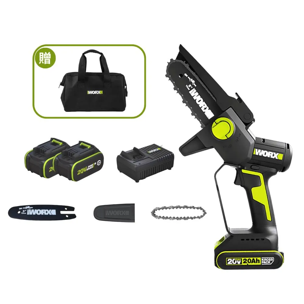 【WORX 威克士】20V 12cm 迷你小型電鋸 WD331.5(鋸子 便攜 鋸木 鍊鋸機 電動鋸子 無刷鋰電迷你小型電鋸)