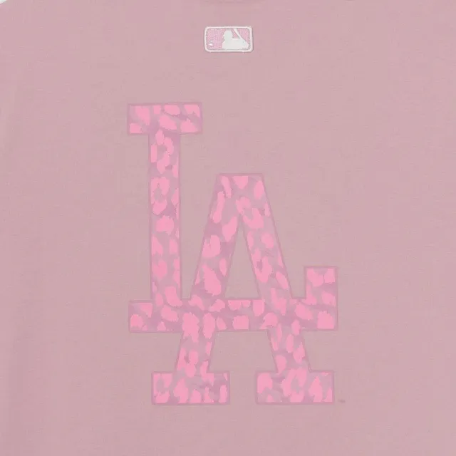 【MLB】涼感 背後豹紋大Logo短袖T恤 洛杉磯道奇隊 (3ATSN0664-07PKM)