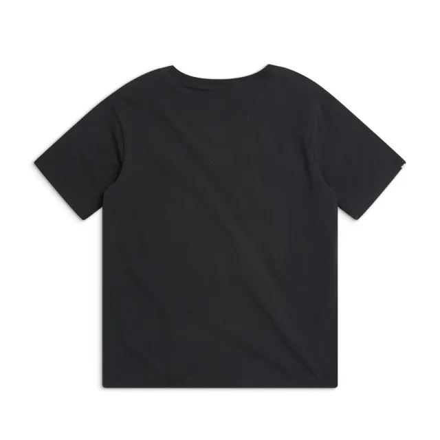 【EDWIN】男裝 V領基本印花短袖T恤(黑色)
