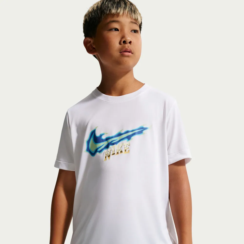 【NIKE 耐吉】短袖上衣 童裝 大童 男女童 速乾 K NK DF LGD TEE BASKTBALL 白 IW1206-100