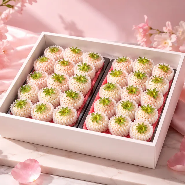 合家歡 水耕白草莓 旗艦新品-330g白草莓頂級禮盒(1盒組)(中大果up)