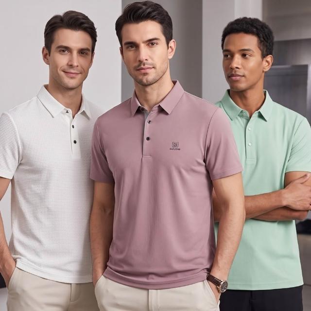 【巴黎精品】買一送一 現貨限搶 男POLO衫高爾夫球衫夏季冰絲涼感速乾短袖上衣(父親節送禮精選禮物b7a2)