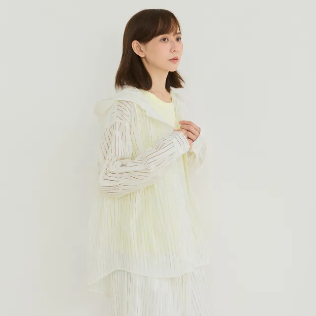 【a la sha】若隱若現的雨絲連帽襯衫