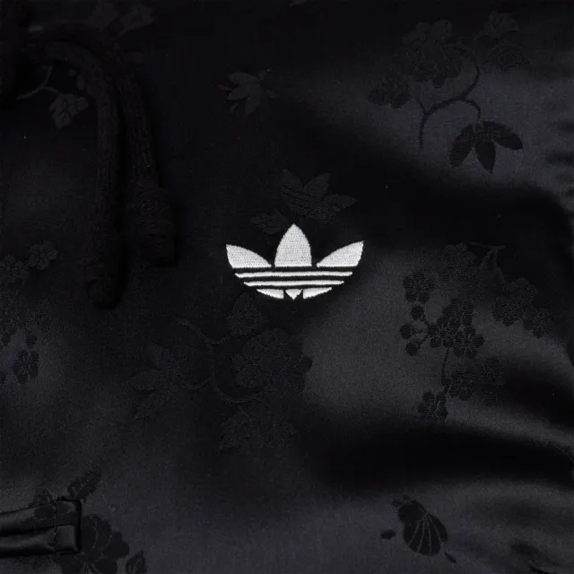 【adidas 愛迪達】NEW CHINESE 短袖外套 LD6443 女款ORIGINALS休閒緹花緞面夾克