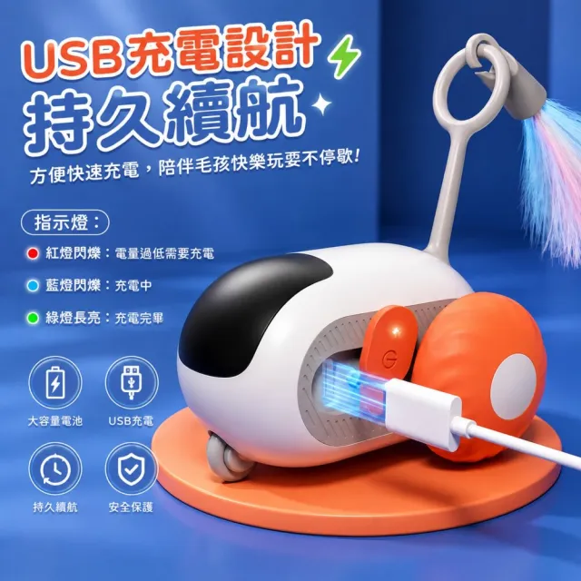 【寵倍彼】兩種模式寵物遙控車 逗貓玩具 貓咪玩具 