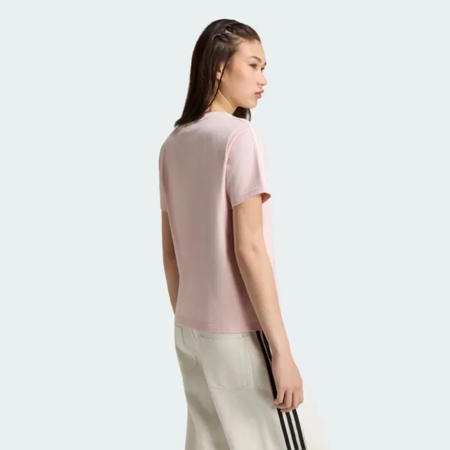 【adidas 愛迪達】短袖上衣 女 三葉草 亞規 SPORTS TEE SS W 粉 KX6894