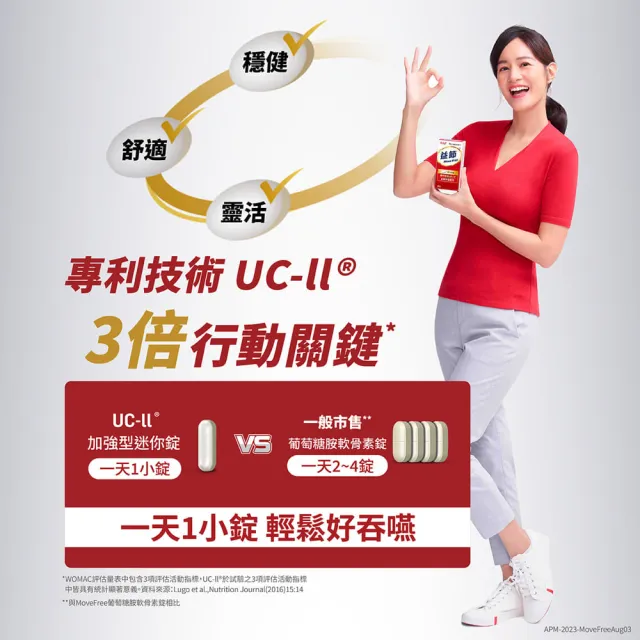 【Move Free 益節】UC-II加強型迷你錠4瓶(共120錠 uc2/關鍵/保健/ucii/UC-II/uc2推薦)